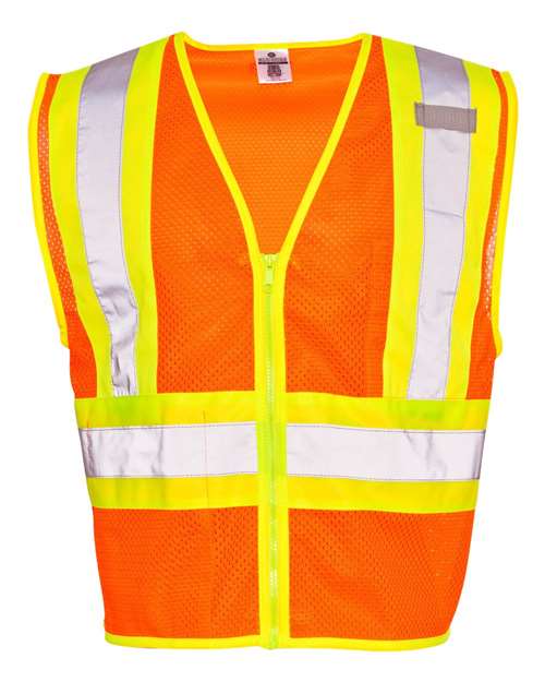 Kishigo 1055-1056 Unisex Ultra-Cool Contrasting Mesh Vest - Orange - front