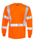 Kishigo 9145-9146 Unisex Long Sleeve Class 3 T-Shirt - Orange - back
