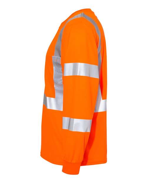 Kishigo 9145-9146 Unisex Long Sleeve Class 3 T-Shirt - Orange - side