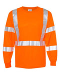Kishigo 9145-9146 Unisex Long Sleeve Class 3 T-Shirt - Orange - front