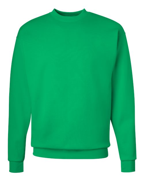 Hanes P160 EcoSmart Crewneck Sweatshirt - Kelly Green - flat front