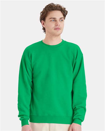 Hanes P160 EcoSmart Crewneck Sweatshirt - Kelly Green - model front