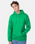Hanes P170 EcoSmart Hooded Sweatshirt - Kelly Green - model front