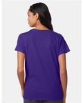 Hanes SL04 Women's Perfect-T T-Shirt - Purple - model back