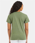 Hanes 5170 Unisex EcoSmart T-Shirt - Heather Green - model back
