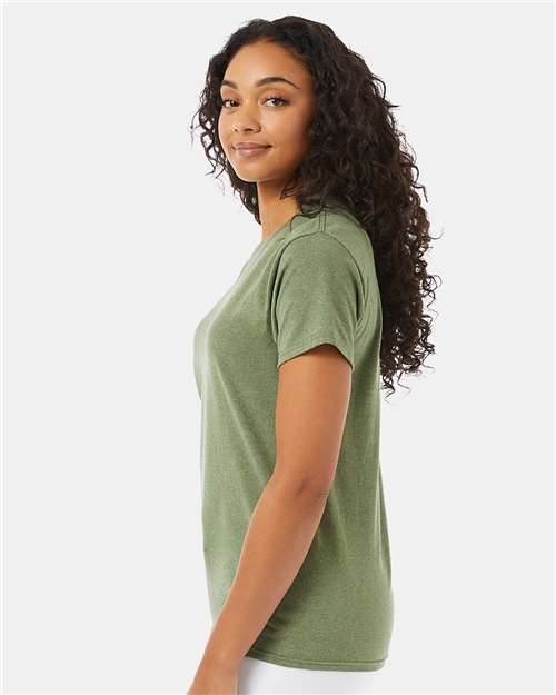 Hanes 5170 Unisex EcoSmart T-Shirt - Heather Green - model side