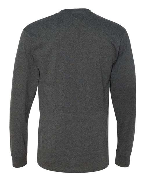 Jerzees 29LSR Unisex Dri-Power Long Sleeve 50/50 T-Shirt - Black Heather - back