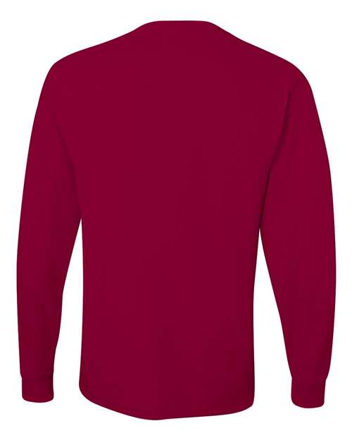 Jerzees 29LSR Unisex Dri-Power Long Sleeve 50/50 T-Shirt - Cardinal - back