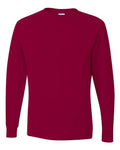 Jerzees 29LSR Unisex Dri-Power Long Sleeve 50/50 T-Shirt - Cardinal - front