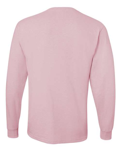 Jerzees 29LSR Unisex Dri-Power Long Sleeve 50/50 T-Shirt - Classic Pink - back