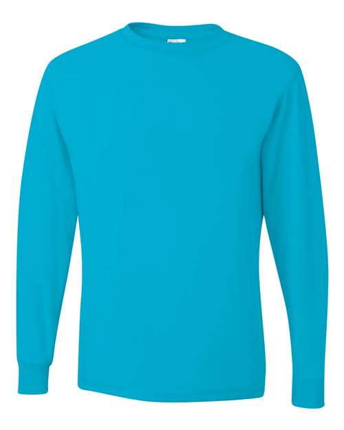Jerzees 29LSR Unisex Dri-Power Long Sleeve 50/50 T-Shirt - California Blue - front