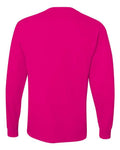 Jerzees 29LSR Unisex Dri-Power Long Sleeve 50/50 T-Shirt - Cyber Pink - back