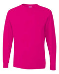 Jerzees 29LSR Unisex Dri-Power Long Sleeve 50/50 T-Shirt - Cyber Pink - front