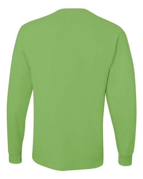 Jerzees 29LSR Unisex Dri-Power Long Sleeve 50/50 T-Shirt - Kiwi - back