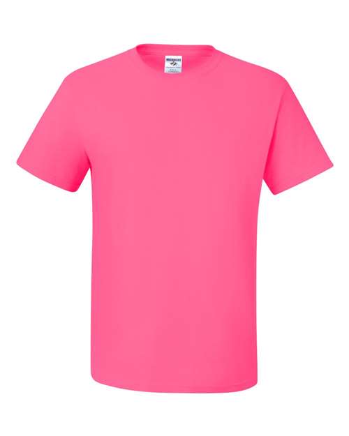 Jerzees 29MR Dri-Power 50/50 T-Shirt - Neon Pink - front