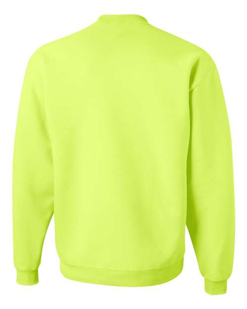Jerzees 4662MR Unisex Super Sweats NuBlend Crewneck Sweatshirt - Safety Green - back