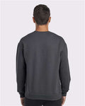 Jerzees 562MR NuBlend Crewneck Sweatshirt - Charcoal Grey - model back