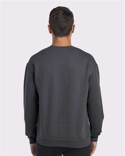 Jerzees 562MR NuBlend Crewneck Sweatshirt - Charcoal Grey - model back