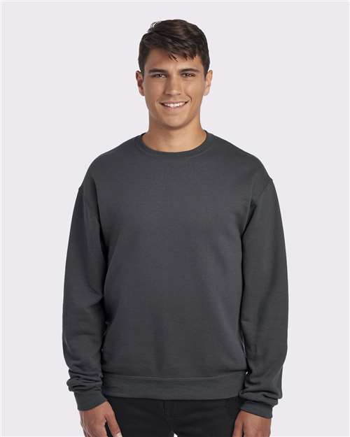 Jerzees 562MR NuBlend Crewneck Sweatshirt - Charcoal Grey - model front