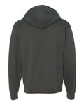 Jerzees 993MR Unisex NuBlend Full-Zip Hooded Sweatshirt - Black Heather - back
