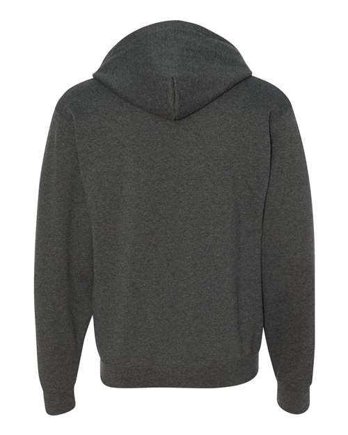 Jerzees 993MR Unisex NuBlend Full-Zip Hooded Sweatshirt - Black Heather - back