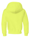 Jerzees 996YR Youth NuBlend Hooded Sweatshirt - Safety Green - back
