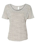 BELLA + CANVAS 8816 Women’s Slouchy Tee - White Marble - front