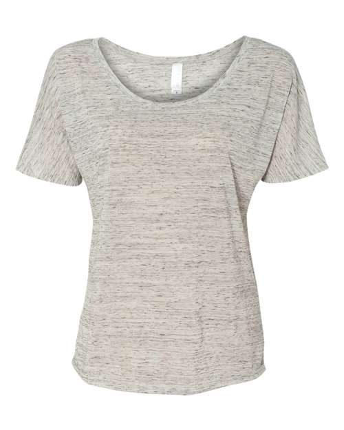 BELLA + CANVAS 8816 Women’s Slouchy Tee - White Marble - front