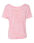 BELLA + CANVAS 8816 Women’s Slouchy Tee - Red Marble - back
