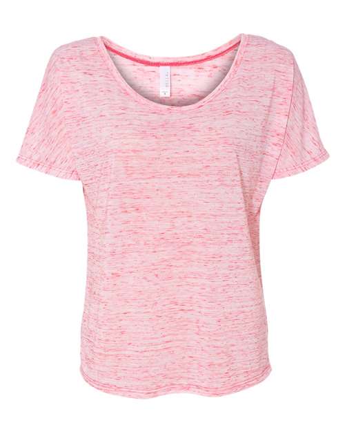 BELLA + CANVAS 8816 Women’s Slouchy Tee - Red Marble - front