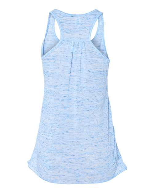 BELLA + CANVAS 8800 Women's Flowy Racerback Tank - Blue Marble - back
