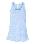 BELLA + CANVAS 8800 Women's Flowy Racerback Tank - Blue Marble - front
