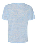 BELLA + CANVAS 8815 Women’s Slouchy V-Neck Tee - Blue Marble - back
