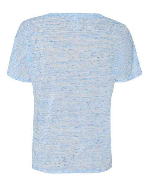 BELLA + CANVAS 8815 Women’s Slouchy V-Neck Tee - Blue Marble - back