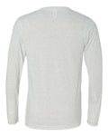 BELLA + CANVAS 3425 Unisex Long Sleeve V-Neck Tee - White Fleck Triblend - back