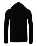 Bella+Canvas 3719 Unisex Sponge Fleece Pullover Hoodie - Black - back