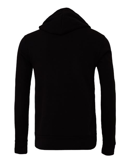 Bella+Canvas 3719 Unisex Sponge Fleece Pullover Hoodie - Black - back