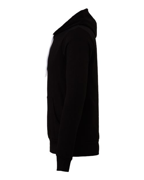 Bella+Canvas 3719 Unisex Sponge Fleece Pullover Hoodie - Black - side