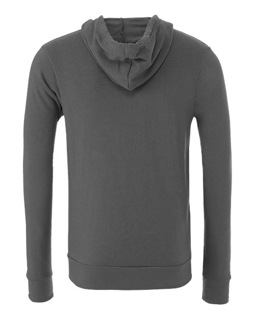 Bella + Canvas 3739 Sponge Fleece Full-Zip Hoodie Sweatshirt - Asphalt - back