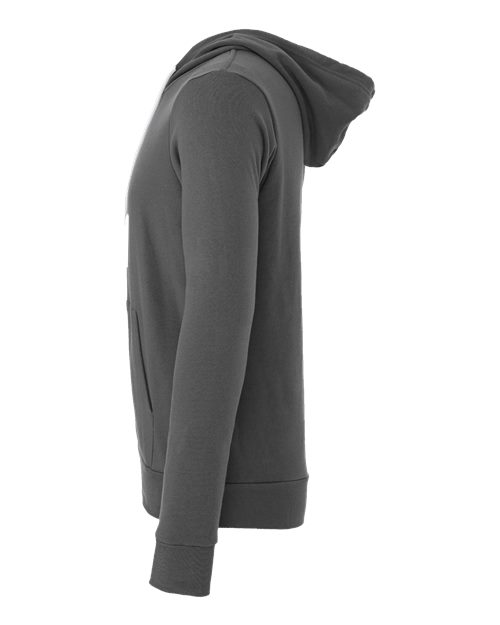 Bella + Canvas 3739 Sponge Fleece Full-Zip Hoodie Sweatshirt - Asphalt - side