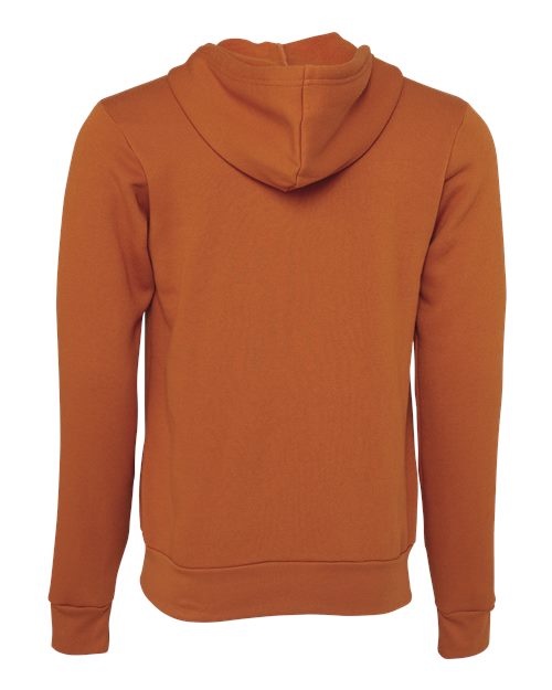 Bella + Canvas 3739 Sponge Fleece Full-Zip Hoodie Sweatshirt - Autumn - back
