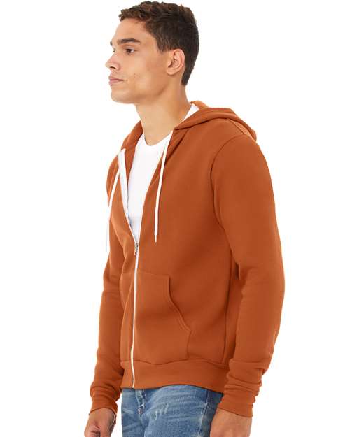 Bella + Canvas 3739 Sponge Fleece Full-Zip Hoodie Sweatshirt - Autumn - model side
