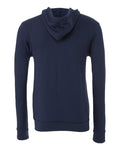 Bella + Canvas 3739 Sponge Fleece Full-Zip Hoodie Sweatshirt - Navy - back