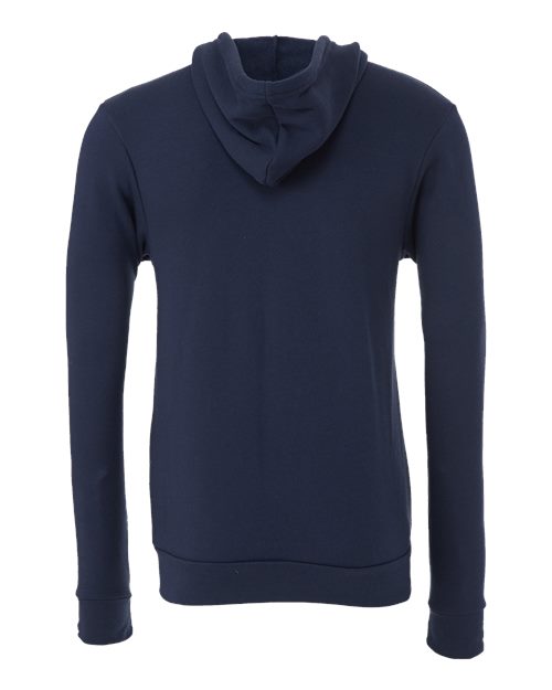 Bella + Canvas 3739 Sponge Fleece Full-Zip Hoodie Sweatshirt - Navy - back