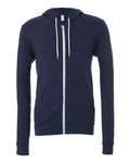 Bella + Canvas 3739 Sponge Fleece Full-Zip Hoodie Sweatshirt - Navy - front