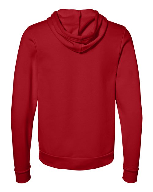 Bella + Canvas 3739 Sponge Fleece Full-Zip Hoodie Sweatshirt - Red - back