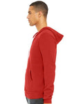 Bella + Canvas 3739 Sponge Fleece Full-Zip Hoodie Sweatshirt - Red - model side