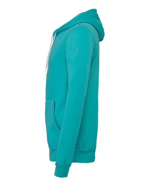 Bella + Canvas 3739 Sponge Fleece Full-Zip Hoodie Sweatshirt - Teal - side