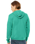Bella + Canvas 3739 Sponge Fleece Full-Zip Hoodie Sweatshirt - Teal - model back