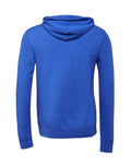 Bella + Canvas 3739 Sponge Fleece Full-Zip Hoodie Sweatshirt - True Royal - back